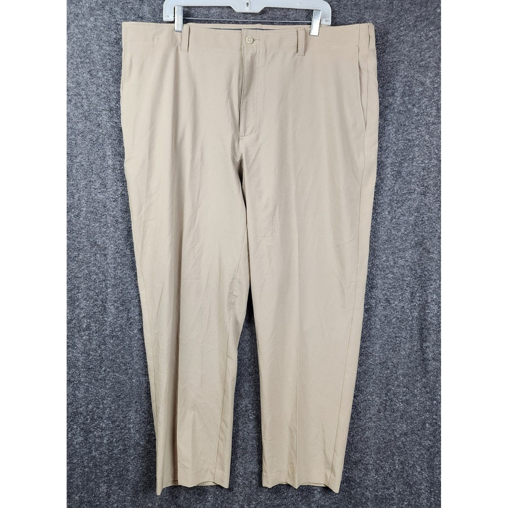 Ben Hogan Golf Pants Mens 42x30 Tan Khaki Performance Stretch Flat Front‎ Khakis